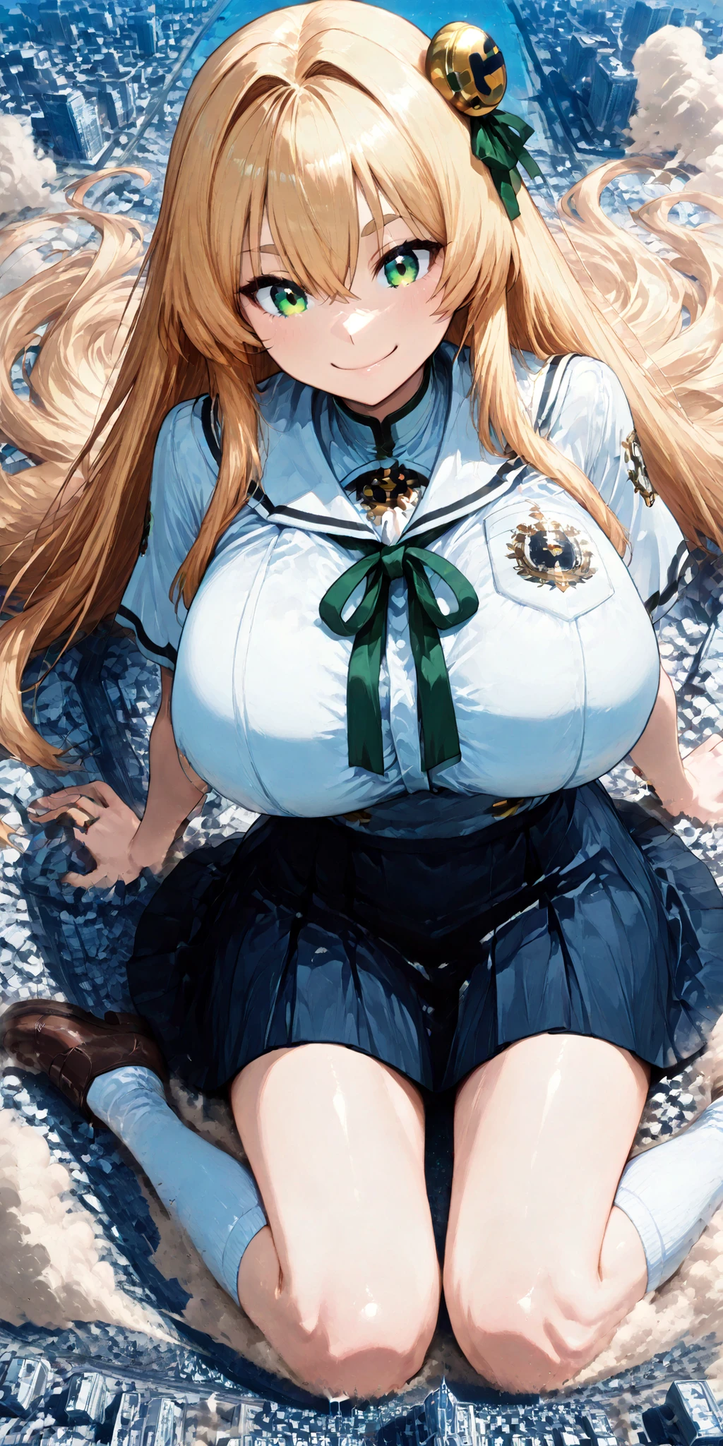 (((Uniform torn and nipples exposed)))、(((((have sex with a man and make him ejaculate)))))、Nipples protruding from the bra、((((feel shy))))、((a blond))、beautiful Girl、Large beautiful breasts、cleavage of the breast、A slender、オマンコ、(((((Lie down and spread your legs)))))、((((痴女))))、(((Abandoned)))、((cum shots))、((covered in cum))、((facial cum shot))、((Inside the bustling city))、((smil))