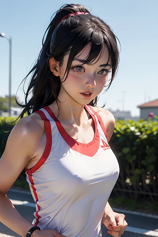 (highest quality, masterpiece:1.2)
1 woman, volleyball attack moment, jump, sports, ultra-detailed, super resolution, photo-realistic:1.4, 8k, raw photo, realistic, physically-based rendering, volleyball, sports wear, long hair, muscular, exposed skin, skin texture, soft breasts, sweat, calm mood, volumetric warm lighting, low light, ultra-realistic detail. Ai Shinozaki, body size 100-70-90! beautiful round face, heart-shaped lips curled up in a light smile, soft light, 8k.