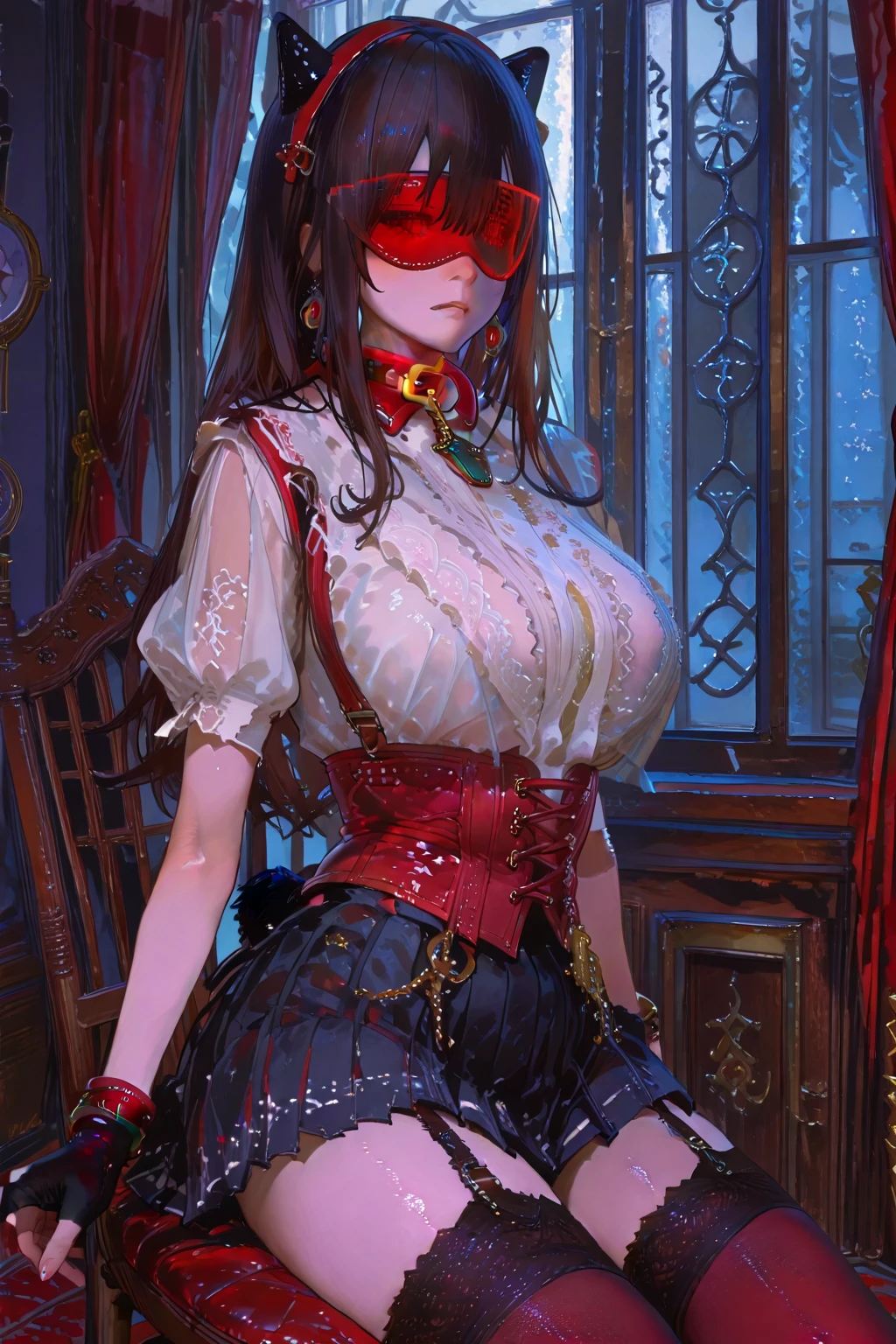 Hunter girl in fantasy tavern, masterpiece, ultra high contrast, intricate details, insane details, 8k Hunter girl in fantasy tavern, masterpiece, ultra high contrast, intricate details, insane details, 8k,