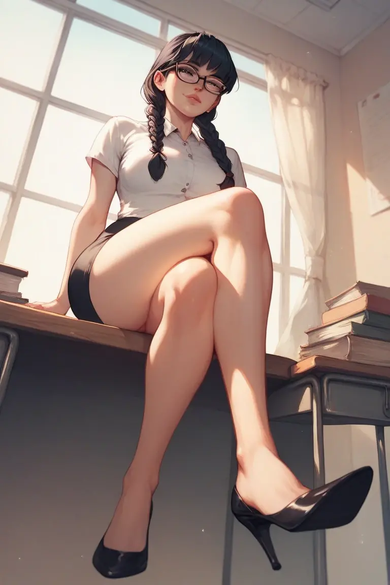 ass big,Long legs,Raised sexy,Female teacher,Real Human,Uncomfortable expression