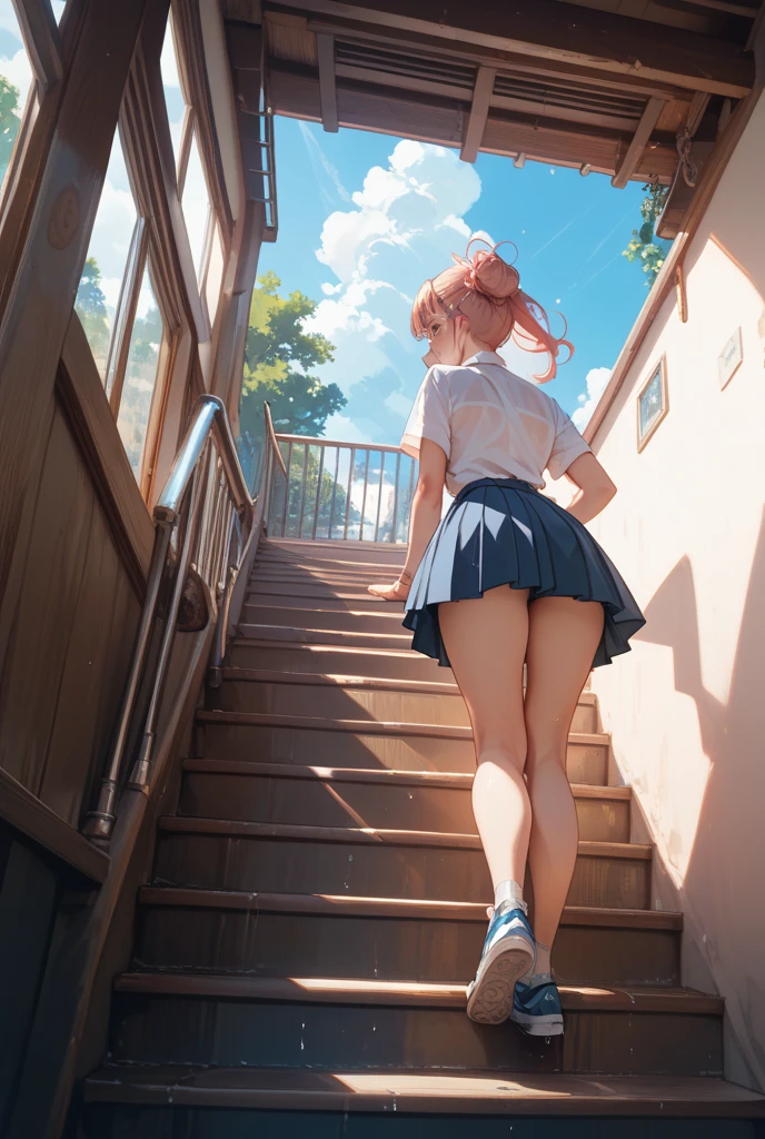 Real 1 Girl, (Petite teenage girl:1.4),(Little girl),Height 145cm,Detailed background,Extreme detail,Perfect litthing,(Troubled look),(slenderbody),Complex and detailed face,long eyelashes,Detailed eyes,((Twin bun hair)),(Solo: 1.3),(masterpiece:1.3),(hightquality:1.2),(Fine details:1.2),(Beautiful and gentle eyes:1.5),(Bright eye:1.1),shiny pink hair,full bodyesbian,Excellent anatomical structure,(NSFW:1.3),top-quality,ultra-detailliert,(fullnude,Nude),absurderes,Vaginal runaway,(Hands behind your back),(Human hand),((Facing the front on the station platform,Doing Asian squat with wide open crotch,opening legs)),((Emphasis on the crotch,Realistic vagina)),((large full breasts,large udder,Ccup,Real nipples,bignipple),(Mansuji,mekosji,Love juice),(Open vagina),(Beautiful anus),(View from the bottom of the stairs,frombelow),(low angles),(Viewer's Perspective),full bodyesbian,Nasty,(A world where clothing doesn't exist),(The Naked World),(A world without clothes),(At an abandoned station where there is no one),