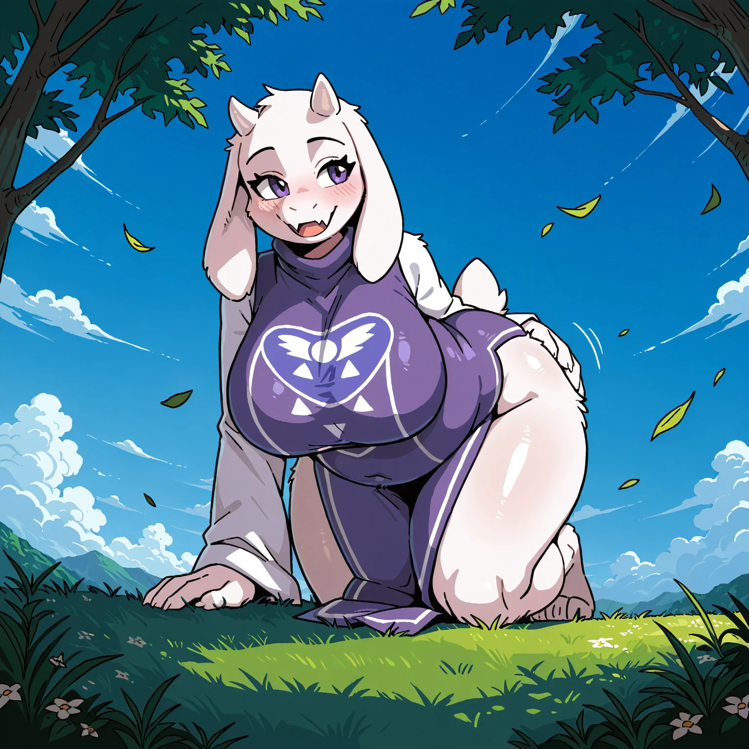 score_9, score_8_up, score_7_up, score_6_up, BREAK (bottomheavy, hyper ass:1.0) Lewdicrousart, face visible 1 woman, masterpiece, park background, female, solo focus female, hyper thighs, wide hips, hyper hips, hyper ass, thick legs. huge breasts, blush, full body, outside, park background, full character view, looking at viewer, perfect eyes, 1girl, panties, nude, elin0r, black hair, rabbit ears, black eyes, animal ears, furry, rabbit_girl, shortstack, pink nipples, squatting,