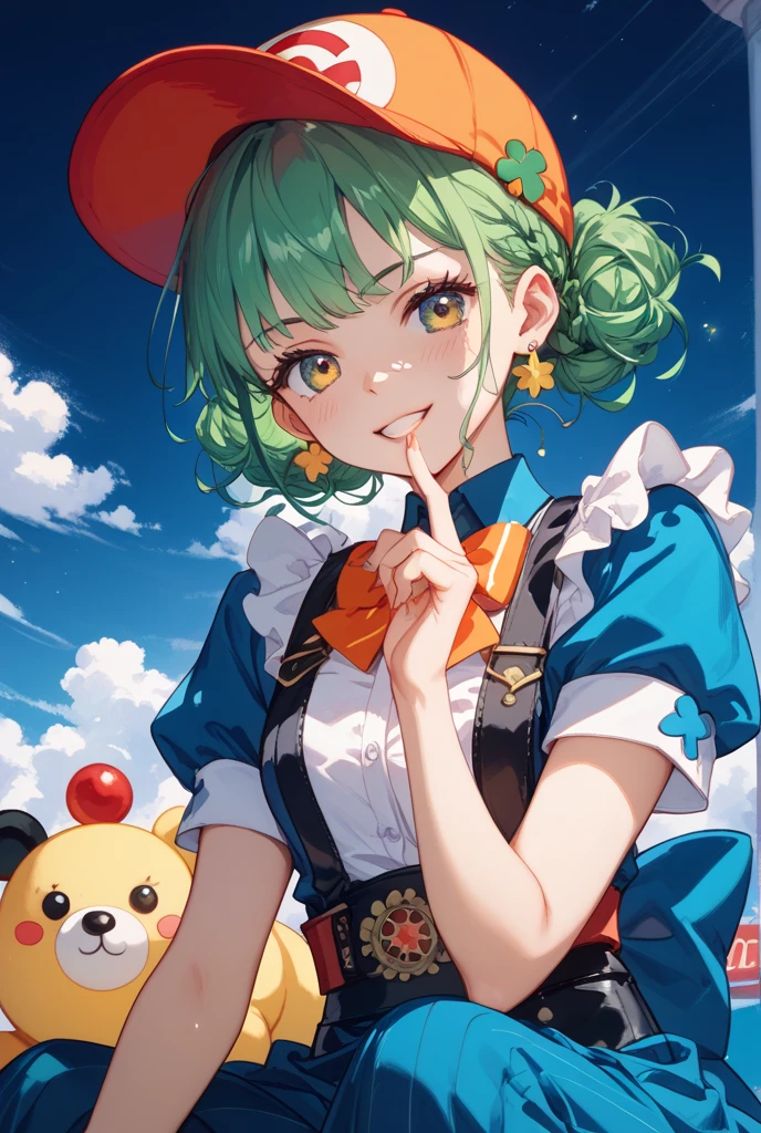 ((best quality)), ((highly detailed)), masterpiece, absurdres, detailed face, beautiful face, (detailed eyes, deep eyes), (glasses), dynamic pose, upper body, <lora:hairdetailer:.8>, (((fairy))), ((minigirl)), multiple wings, <lora:butterflyWingsV1:.8>, butterfly wings, ((glowing wings)), symmetrical wings, intricate wing pattern, transparent wings, large breasts, cleavage, thin waist, short hair, green hair, (((flying))), in the air, leotard, cameltoe, strapless, sleeveless, glitter, miniskirt, oversized plants, giant mushrooms, :D, (at a graveyard, dawn), <lora:McDonaldsAdArtStyle:1.2>, McDonaldsAdArtStyle, flat colors