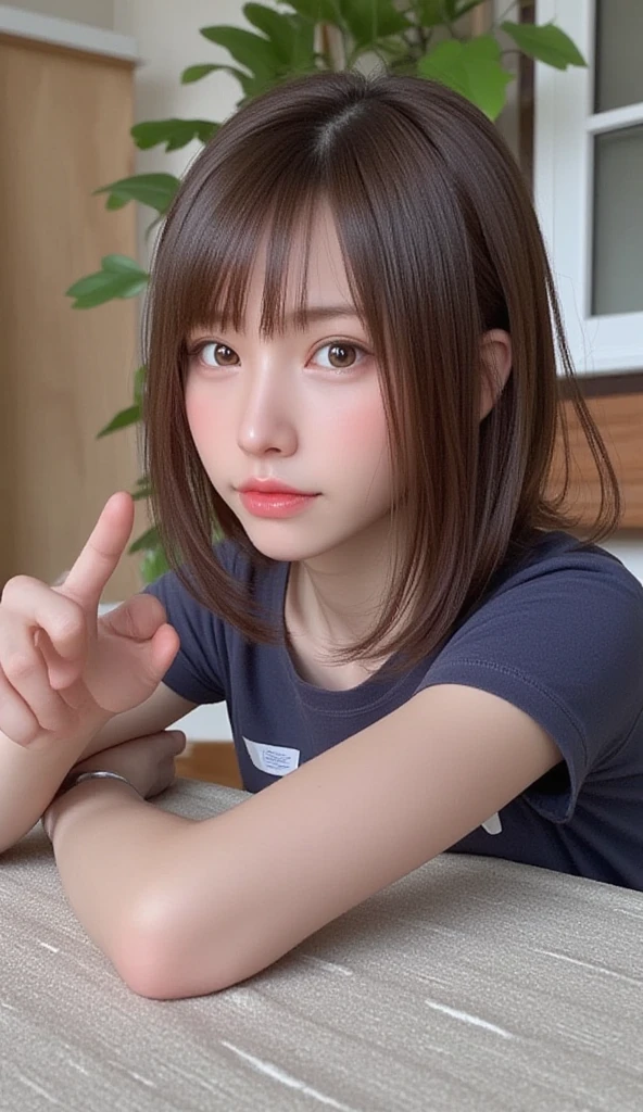 ((((Asuka Langley Soryu uniform))))、8K、highest quality、1 Girl、(14 years old)、(Face shot close up:1.45)、Flat Body、cute、blue eyes、headgear、Interface Headset、((Orange crazy long hair))、(((3rd New Tokyo Municipal Daiichi Junior High School Uniform)))、((Red ribbon、White shirt、Blue suspenders、School clothes))、(Beautiful fine details:1.4)、Highly detailed face、Perfect lighting、Highly detailed CG、(Perfect hands、Perfect Anatomy)、Classroom Background