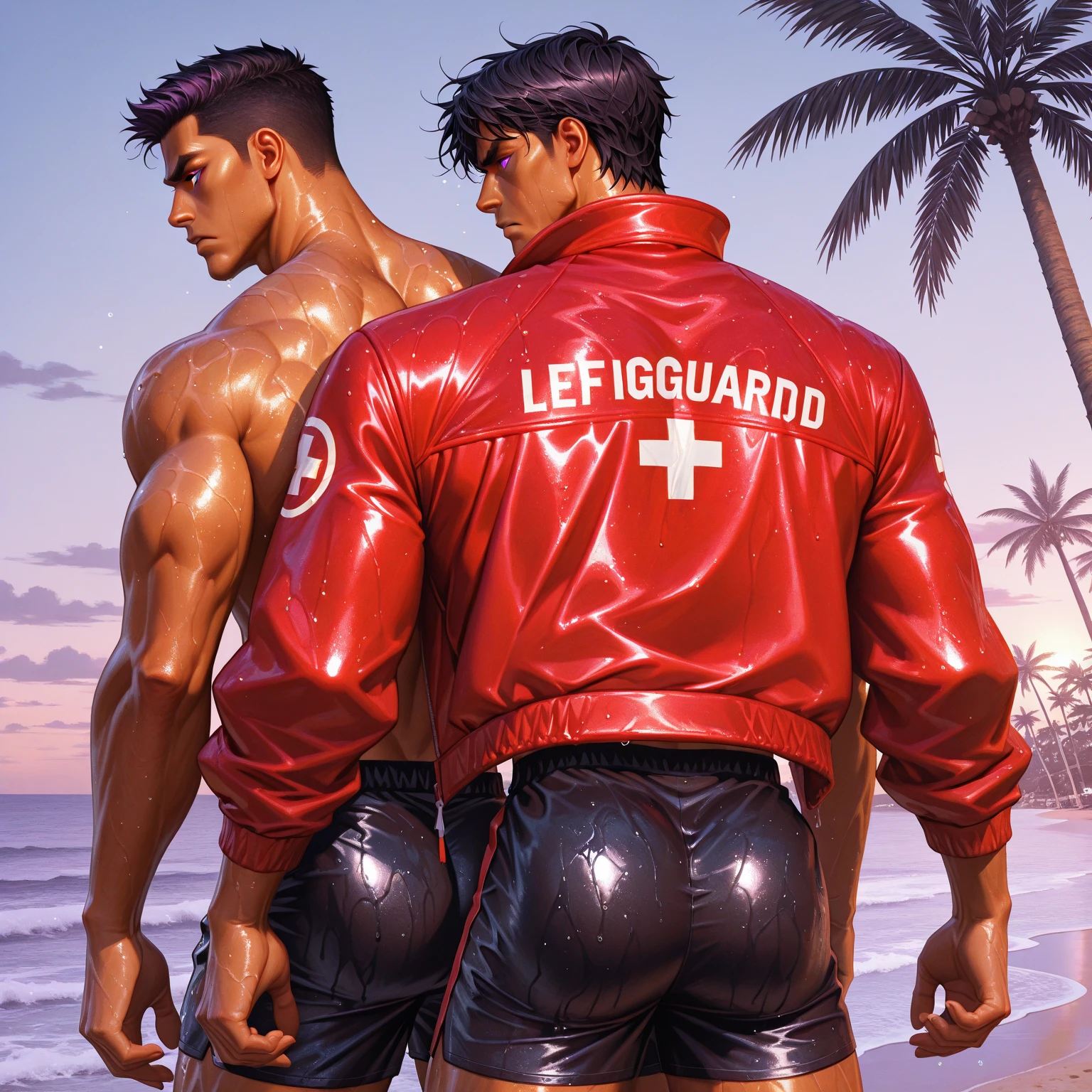 A depraved, very handsome boy shows off his ass, young guy of Fifteen year old with round voluminous buttocks and a thin waist, splashing white sticky liquid, dressed in Tango panties are two sizes too small , daring hairstyle. Watercolor, Only boys, guys, young man