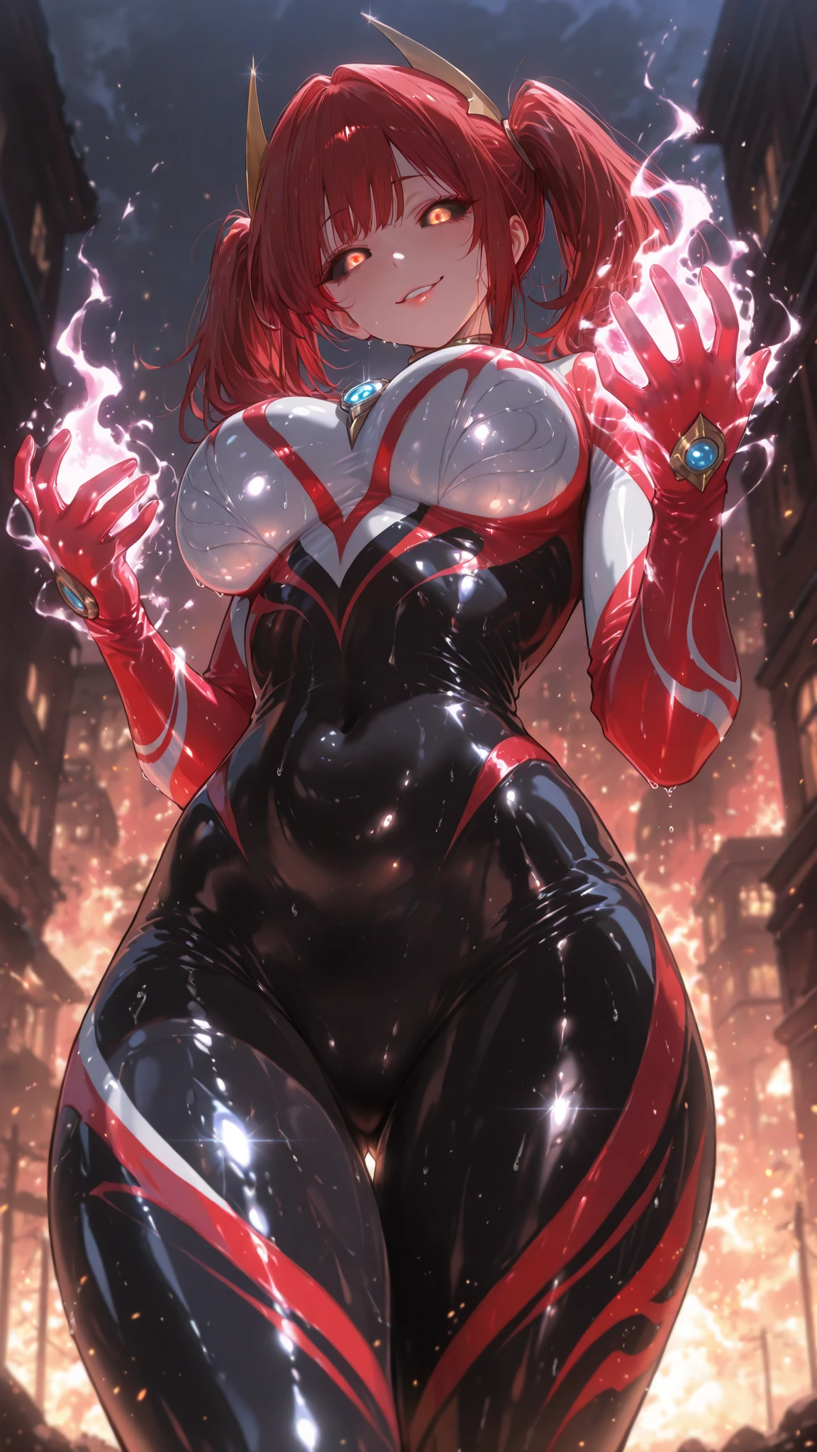1girl,solo,super detailed skin,shiny skin,wet oily skin,flushed cheeks,majestic apple wings,apple skin,multicolored skin,apple girl ,glowing eyes,eyelashes ,large breasts,beautifully shaped breasts,apple clothes,vibrant colors ,standing,hand in own hair,masterpiece,best quality,ultra detailed,high resolution,sharp focus,depth of field