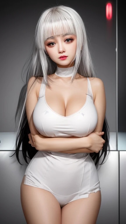 Anime beauty white silk masturbation sweating