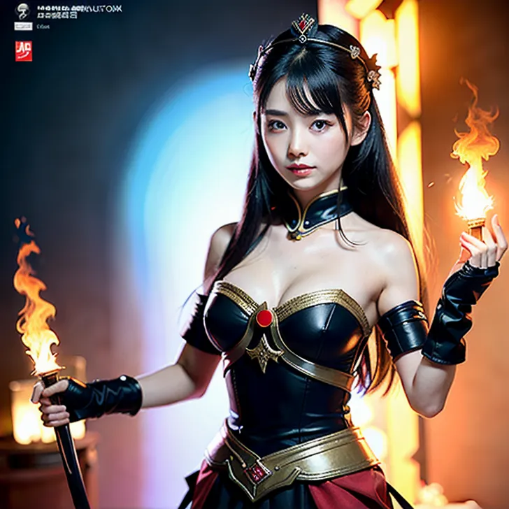 Japanese-style erotic fantasy、((A beautiful girl with supernatural powers))、((Reach orgasm every time you use your divine power:1.6))、(beautiful 15 year old woman)、(very beautiful)、(Revealing costume:1.3)、(Purification wand)、(Realistic fighting scenes:1.6)、(A never ending battle with ghostotion blur effect、Dynamic pose、Visualizing the aura emanating from the whole body、 Dynamic Angles