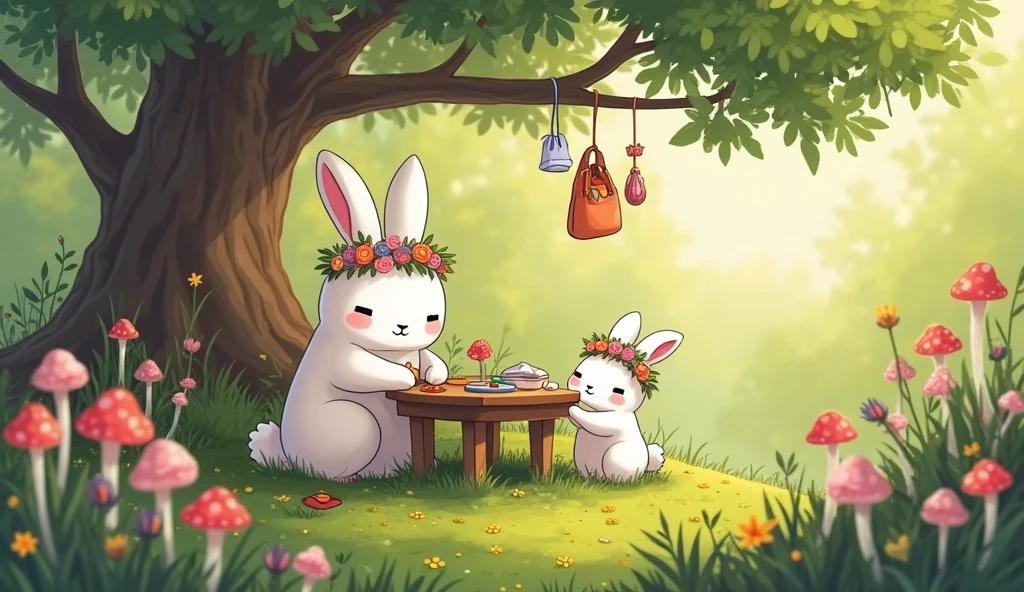 (masterpiece:1.2), best quality, masterpiece, highres, original, extremely detailed wallpaper, perfect lighting,(extremely detailed CG:1.2), drawing, animal, bamboo, bare tree, basket, bear, bench, bird, blue butterfly, blue flower, branch, bug, bunny, bush, butterfly, clover, daisy, dandelion, day, deer, fence, field, flower, forest, four-leaf clover, garden, grass, holding flower, hydrangea, ladybug, lily \(flower\), mushroom, nature, no humans, outdoors, path, pink flower, plant, pond, potted plant, purple flower, squirrel, traditional media, tree, tree stump, tulip, watering can, white flower, wooden fence, <lora:picture_book:0.7>