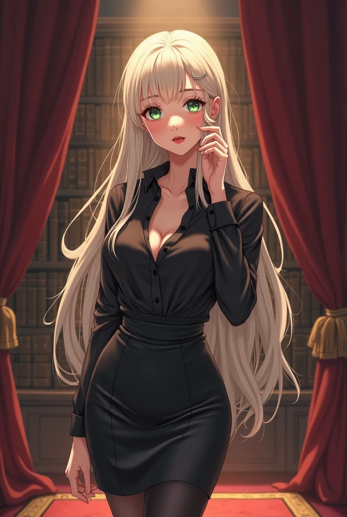 (random pose),(random hairstyle),(Highest image quality,(8K), Ultra-realistic, Best Quality, High quality, High Definition, high quality texture, high detailing, Beautiful detailed, fine detailed, extremely details CG, Detailed texture, realistic representation of face, masterpiece, presence),virgin destroyer sweater,black pantyhose,all fours,under the desk