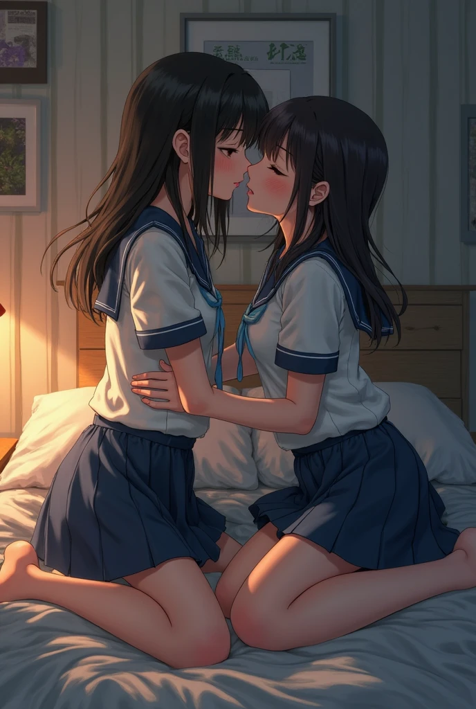 Japanese female high school student has sex in her uniform at a hotel






