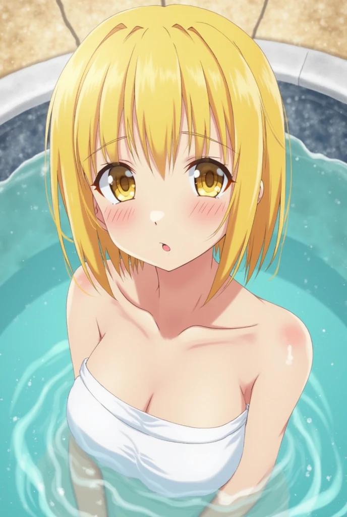 (8K, Realistic, Photorealsitic:1.5), masutepiece, Best Quality, High resolution, Extremely detailed, Detailed background, Cinematic lighting, 1 boy(10yaers old),Elementary school girl, 1 young girl,flat chest,small stature,Showing how children wash their bodies in the bath ,cream eyes,Light blonde hair, (Yellow mesh)