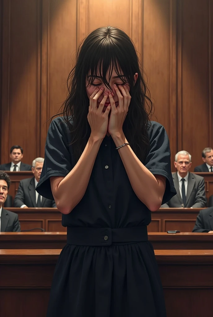 (masterpiece:1.2), (best quality:1.2), (extremely detailed:1.2), (extremely detailed face), (ultra detailed), 1woman,50 years old, delicate eyes and face, (close up:0), (deepthroat:1.1), (nurse Uniform:1.1), (white cum, semen facial:1.2), (penis in mouth:1.2), black hair, ((nude)), sweaty skin, slim and body, medium , high ponytail hair, (joy:1.3), in hospital,bed, (crowd :1.3), (small penis),
