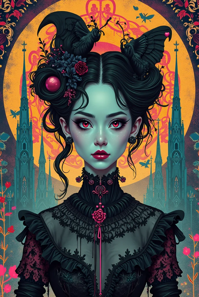 dark woman, strange fantasy, surrealistic art, artwork, masterpiece, best quality, popsurrealism art, digital painting <lora:Mark_Ryden_ArtStyle_640x960:0.9>