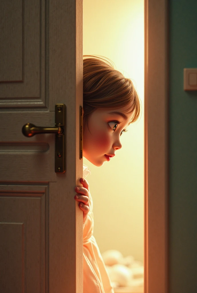 American horror comic book style art, {object} highly detailed, comic book cover, symmetrical, vibrant and dark, little blonde girl in yellow dress, scared looking out of her bedroom window.
