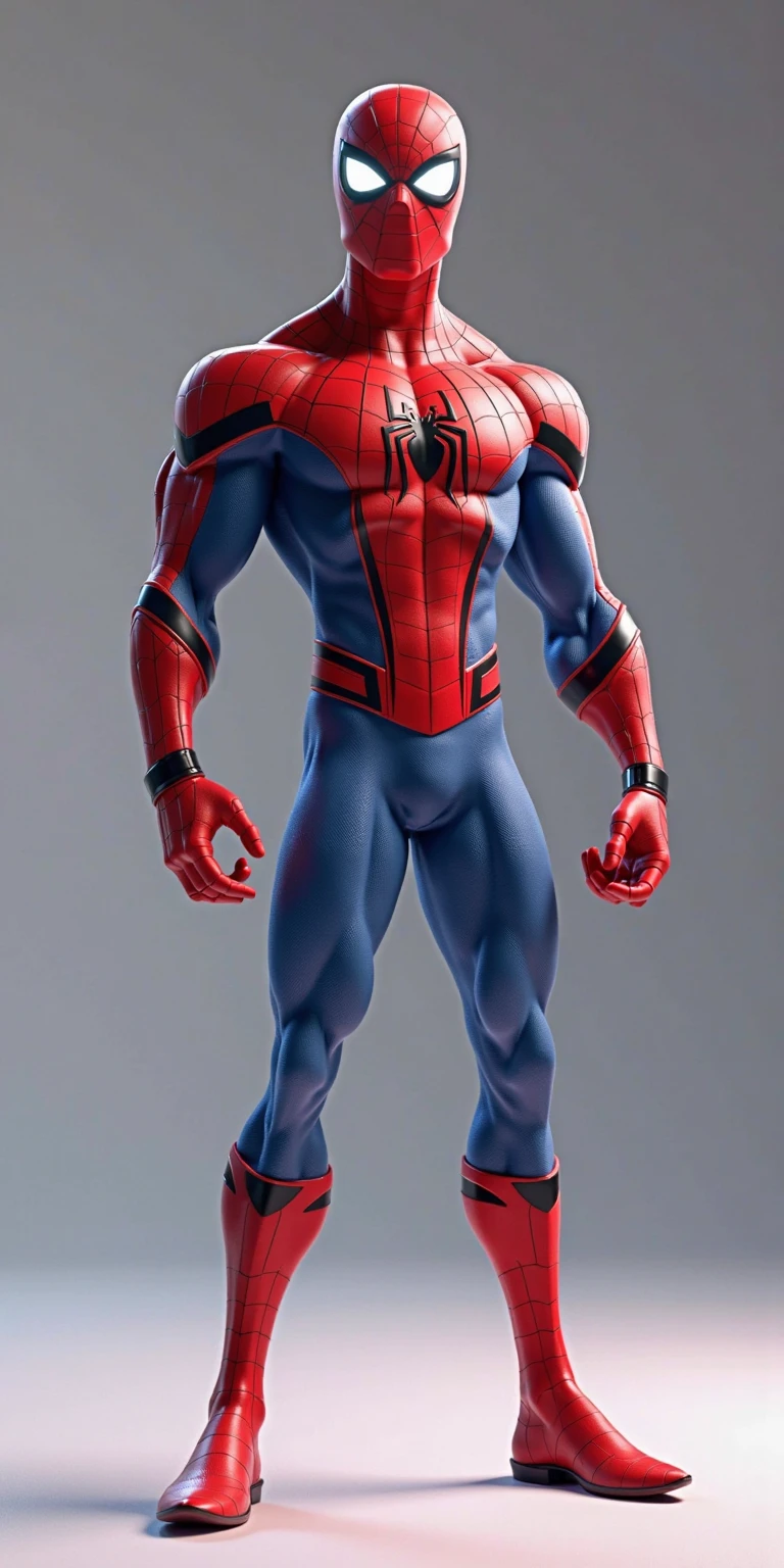 Help me generate an AI game art application analysis,Similar to long PDF,Portfolio format,Don't need too many colors,Be formal, marvel's spiderman armored, The combination of Huawei's red and technological blue,White background,Need to include typographic elements,Design elements, etc.,Novel board style,Reference dribbble,Behance and other creative websites。
