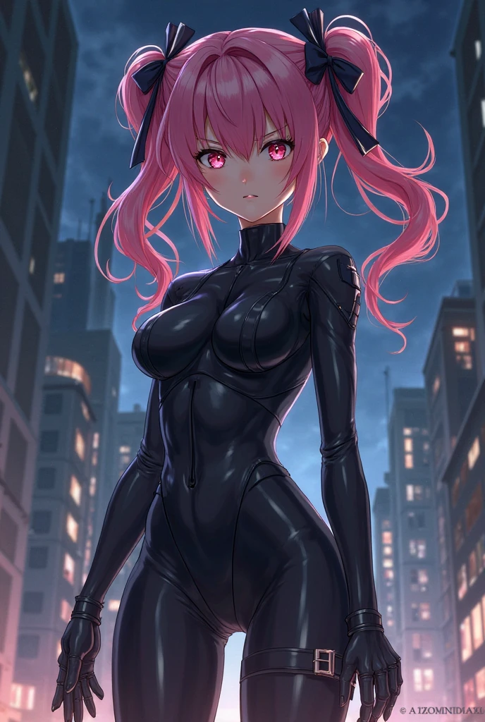(best quality, masterpiece:1.2), 1girl, solo, cute, cityscape, night, rain, wet, professional lighting, photon mapping, radiosity, see-through, (bodysuit:1.1), lace, thighhighs, cat ears, colored tips, physically-based rendering,beautiful breasts,(((small breast)))