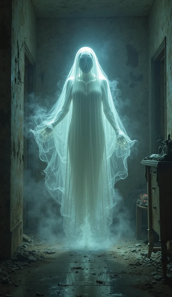 ghost, highly detailed candid photo of ghost walking in a graveyard:1.3, (((transparent))), ((veil)), ((looking at viewer)), portrait:1.5, masterpiece, best quality:1.1, graveyard:1.3, outdoors, god rays:1.3, night:1.3, pitch black:1.2, ultra photoreal, sharp focus:1.1, depth of field:1.1, 50mm, style of Nathan Wirth, Hasselblad X1D II, Porta 160,