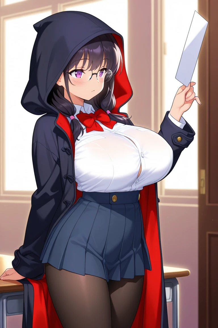 (extremely detailed CG unity 8k wallpaper), (masterpiece), (best quality), (ultra-detailed), (best illustration), (best shadow), (absurdres), 1girl, solo, pefrect face, perfect eyes, huge breasts, shining breasts, standing, sfw, safe, close the camera, standing, vivid colors, cleavage, mio, hair ornament, hairband, hair ribbon, sash, makeup, hair bow, obi, wet suit jacket, cleavage, black work skirt, close camera, huge breasts , censored pussy, fingering, schlick, masturbation, fingering herself, moan