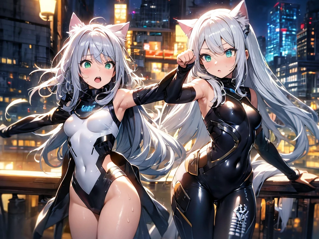 Female anime style Dorbach,Helmet ,Mecha Bikini 2D, ((Sticking out tongue)),Nipples are visible((Highest quality)), ((masterpiece)), (detailed) ((Centered Images)) Wink face