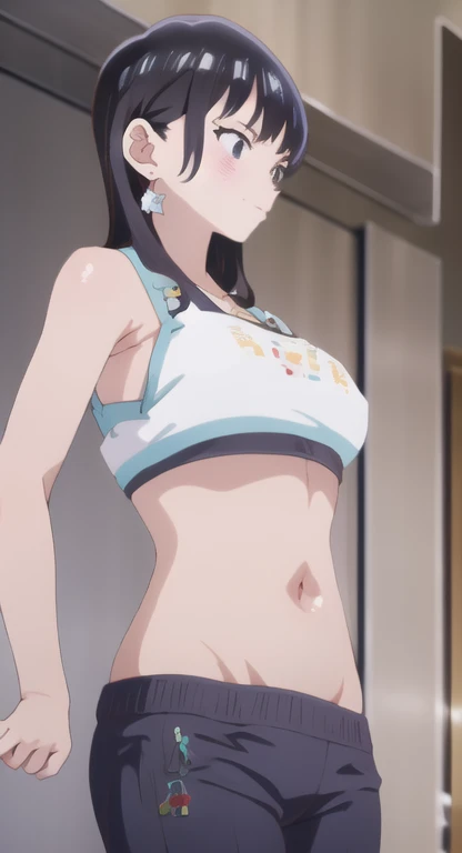 1 woman, alone, 8K, masterpiece,, Masterpiece, 8ก, (big breasts:1.5), Cute face, , look at the audience., Stationary face , (nipple:1.6), (hairy:1.8), blue panties,