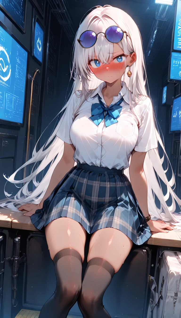RAW Photos, Highest quality, High resolution, Very detailed、 8K image quality、、Panties、skirt、uniform、13 years old、classroom、Good friend threesome、Shooting from below