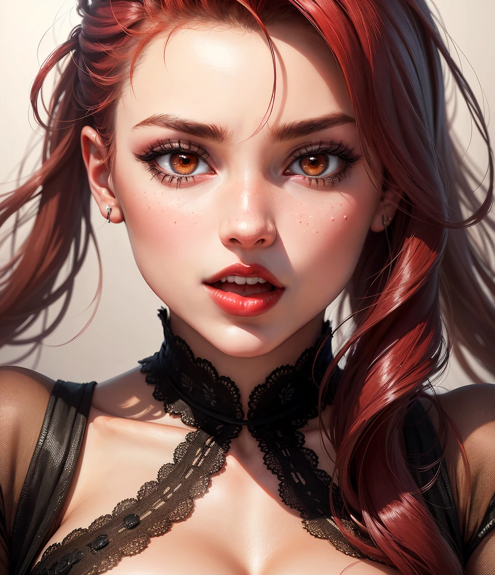 (La mejor calidad,4k, Altas Resoluciones,obra maestra:1.2),ultra detallado,(realista,fotorrealista,fotorrealista:1.37),succubus,pecho normal,pelirroja,con cuernos,girl 20 years old, Valquiria con armadura, vestido completo,Escena brillante,hermosos ojos detallados verdes,hermosos labios detallados,vivid colors,foco nítido,physically based representation,luces brillantes, de piel blanca, long eyeslashes,Figura curva,inquietantemente hermosa, annoyed expression, pose seductora,gloomy background,brillo suave,erotic,Tentador,Delicate features,Sensual,fascinante,Belleza sobrenatural,mirada seductora,Delicioso cabello rojo,Ajuste con poca luz,ethereal,humeante,Dreamlike atmosphere.