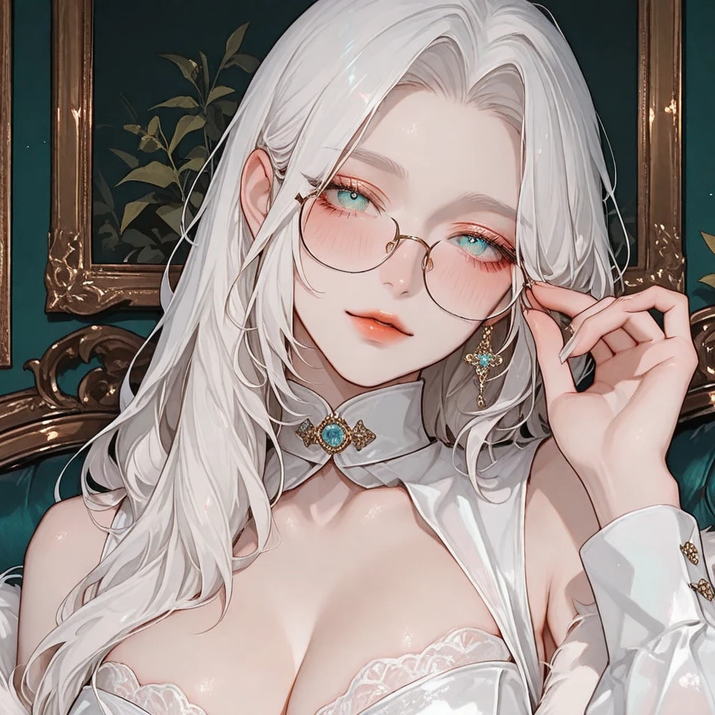 tmasterpiece,(tmasterpiece,top-quality,best qualityer),1girll, jewely,耳Nipple Ring,choker necklace,bangle, hoop earings, circle glasses,sun glasses, Long hair and long meat, Blonde hair,Black color hair,Silvery-white hair,Maroon hair, solo, ssmile, looking at viewert, (missionary sex, pov), Sat down, exteriors, daysies, nedium breasts,Open navel, dark skinned female, floral patterns, grinning smile,collars,Laser cloth,Sexy bikini,laser,holy rays,gold foil,Gold leaf art,glitter drawing,Correct anatomy,Detailed face, Detailed eyes,Chest exposed,