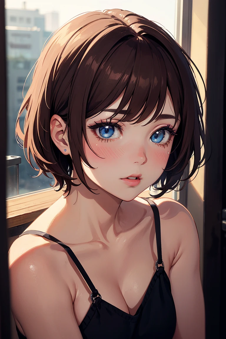 (((masterpiece, best quality, ultra highres, 1 girl, solo, no background))), super detailed skin and face and eyes and finger, young delicate girl, cute girl, very cute japanese woman, small breasts:1.5, skinny, light brown hair, white background, very short pixie hair, cowboy shot, Generate with illustrations, Various expressions, Various poses, Please draw the entire character within the frame, ensuring that the head, arms, and legs are not cut off. The background should be simple, with the character positioned centrally, outline, anime, 2d, comic, boyish, cosplay, bodysuit, spread legs,On all fours ,sharp_eyes,