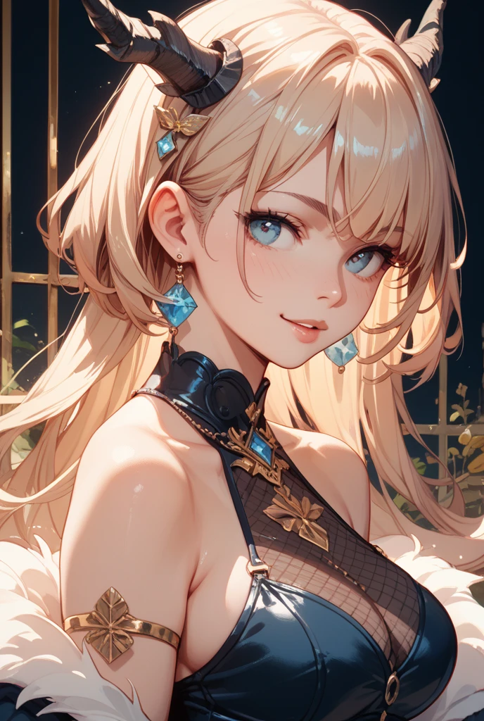 Cute girl, (Ash Blonde Hair), ((Very bun)), Perfect face, Innocent smile, Upper Body,(Azure eyes), (strict), (small), (slim), ((flat chest)), ((Only 16)), Skin Indentation, Extremely detailed, Charming oval face, Red lips, pink, Smooth skin, Fine hair, Face Focus, Chest close-up, Luxury Hair Accessories, Gold earrings, ((1 girl)), Embarrassed expression,