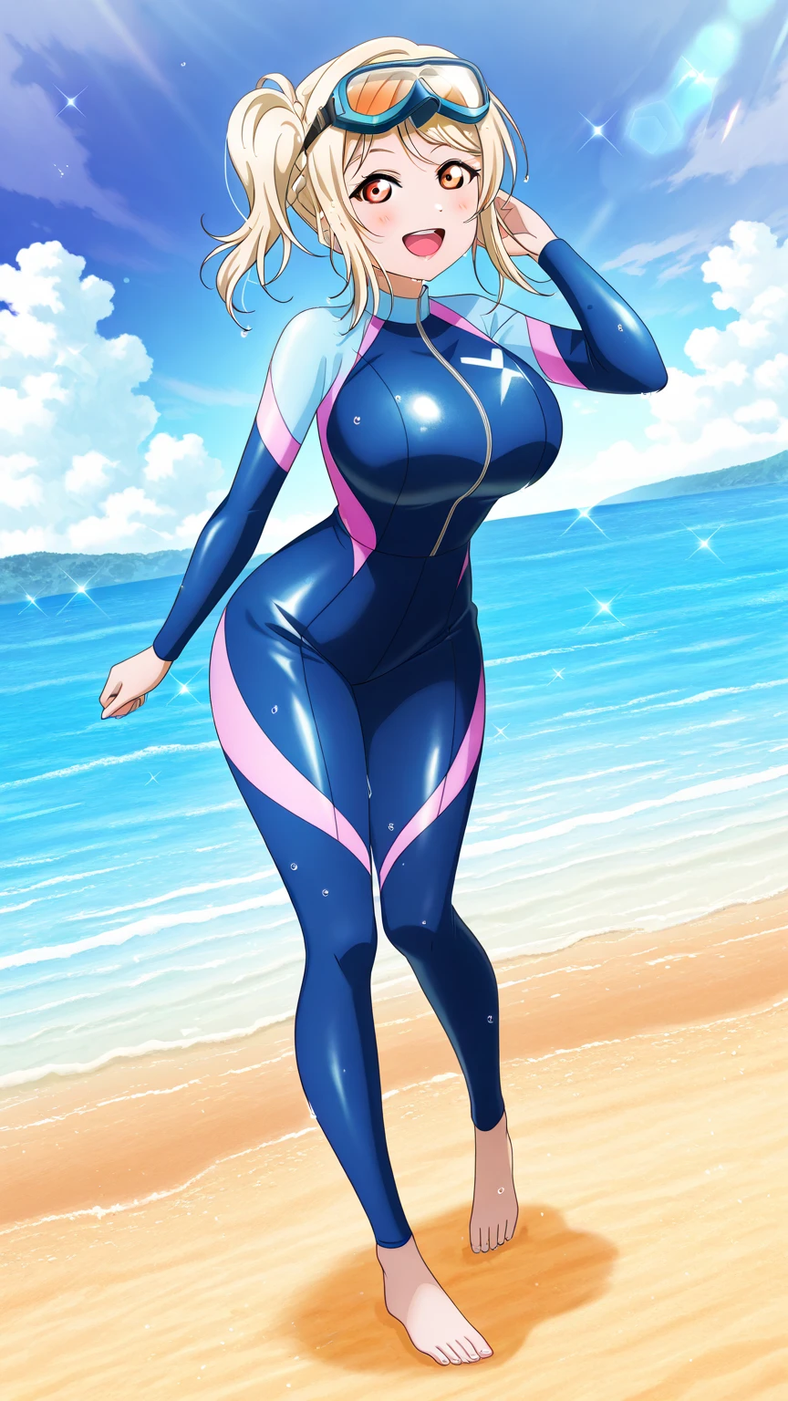 score_9, score_8_up, score_7_up BREAK princess cadance, human, g4, alternate hairstyle, armpits, big breasts, blushing, breasts, busty princess cadance, collarbone, female, humanized, milf, ocean, one eye closed, one-piece swimsuit, ponytail, ribcage, solo, solo female, sternocleidomastoid, swimsuit, water, wide hips, wink, tzc, zPDXLxxx