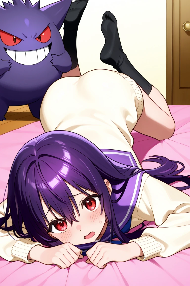 (masterpiece, highest quality),
One Girl,
(Anal Bite:1.3), (Adult Toys), teeth focus, From behind, Looking back at Break Girl, Maid, Maid hairdress, Black Hair, Twin tails, Shiny Hair, Yellow Eyes, Bottomless, Pussy, teeth, anus, embarrteethed, (close your eyes:0.9), Open your mouth, Small breasts, Bare Chest, (Open clothes:1.2), Sweat, Pussy juice
break background bedroom, Warm lighting