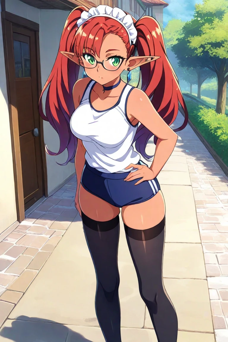 1girl, very slutty girl, slutty low rise jeans, exposed ass, tee shirt, midriff, brown hair, dark blonde high lights, full body, rimless glasses, light freckles, big thicc ass, thin, plain white background, standing, (naked:1.3), open mouth, scared face, arched back, lusty expression, close up