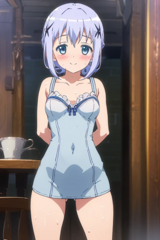 totsuka_almost_yahariorenoseishunlovecomewamachigatteiru grey_hair, short_hair, male_focus, blue_eyes, blush, smile, lingerie, lingerie , thick thighs, saliva, drooling, blush, excited