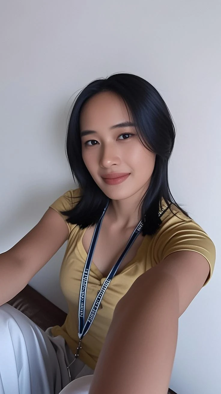 1girl, solo, 19 years old, (uniform), standing, in the middle of a large airport, seductive pose, thick medium breasts, fit body, smooth realistic skin, cute little smirk, looking at the audience, high angle shot, (overhead shot:1.2), (zoom-out:1.4), (8k, RAW photo, best quality, masterpiece: 1.4), (realistic, realistic: 1.37), ultra-high resolution, cowboy shot