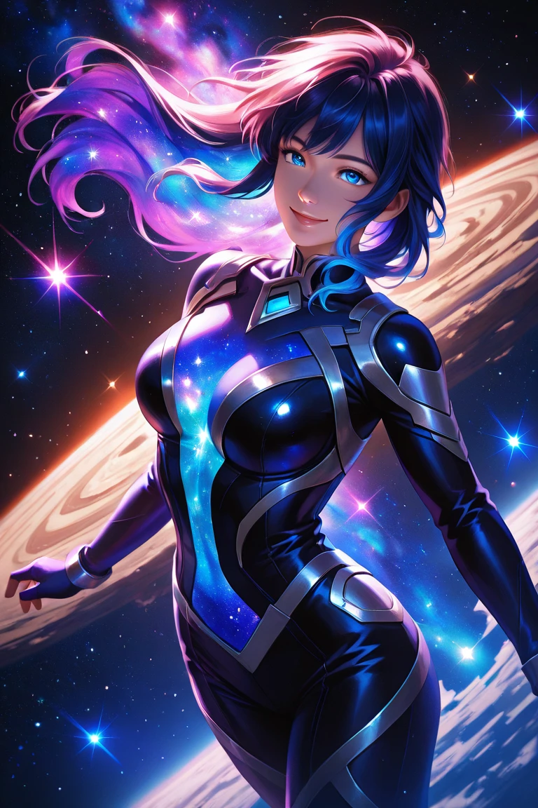 (((32k))),(((Highest quality))),(Perfect One Woman),60's,70's,80's,old movie posters,retro,vintage,bauhaus,abstract,Space Thriller Movie Poster,Futuristic,shape,OK,cosmos,galaxy,satellite,mechanical,Geometric pattern,meteor,meteorite,planet,very delicate,Space flyer OK,Milky Way,((big breasts)),(cleavage),rainbow,massive stream of light,flare,overlay,aurora,Starry sky,infinite possibilities,strongest,Highest,(perfect fingers),perfect gorgeous physical, beauty perfect limbs, (very tight clothes detailing all body breasts niples and shaved pussy):2, cameltoe, ultraviolet hair.