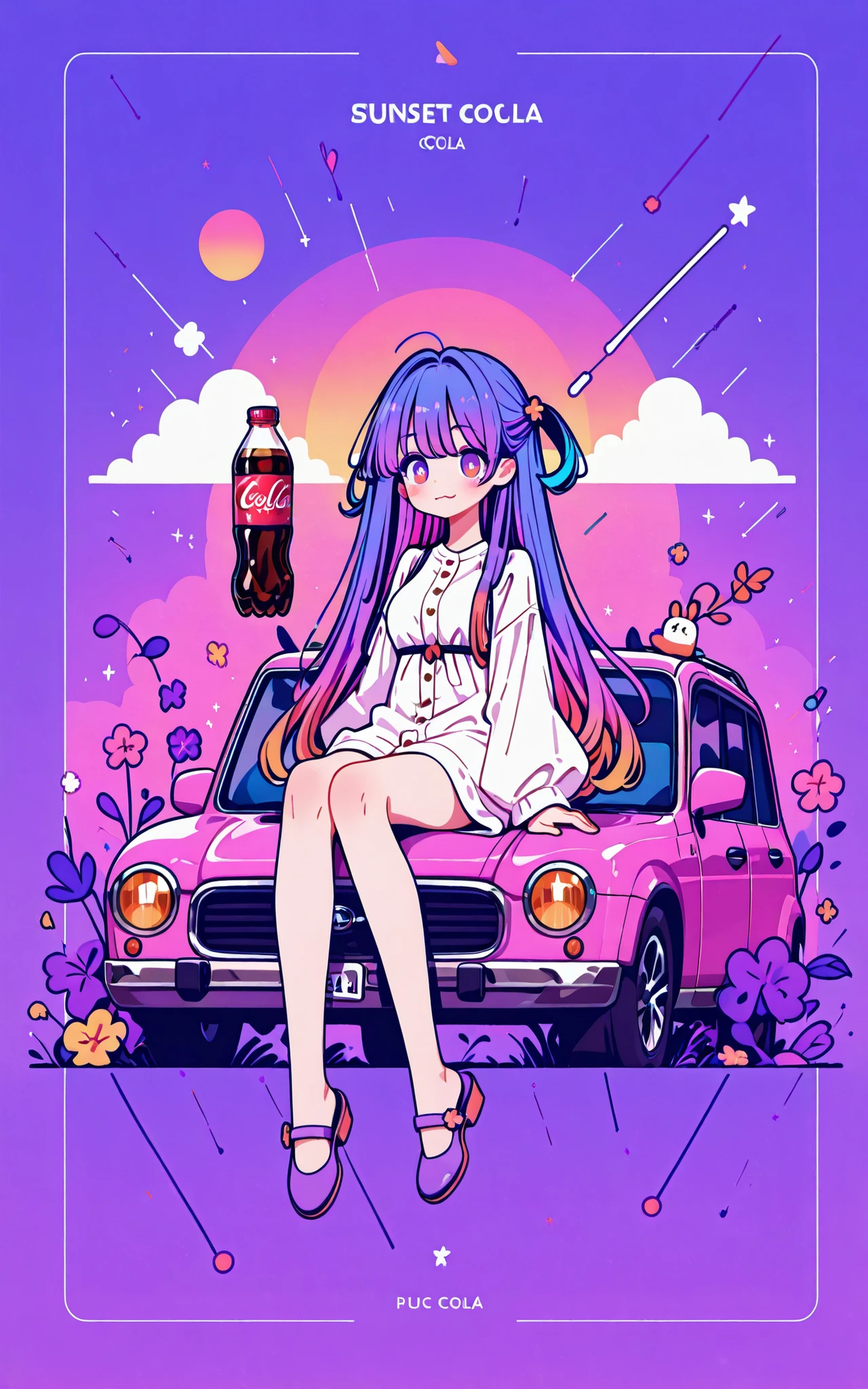((girl)) ((Cola Bottle Body 2:1)) ((Sunset-colored Hair 1:1)) ((hazelnut-colored eyes with a good full-body ratio 1:1)) ((cute)) ((beautiful in the car)) ((animations)) ((Boundary)) ((long hair)) ((Curly 1:1))