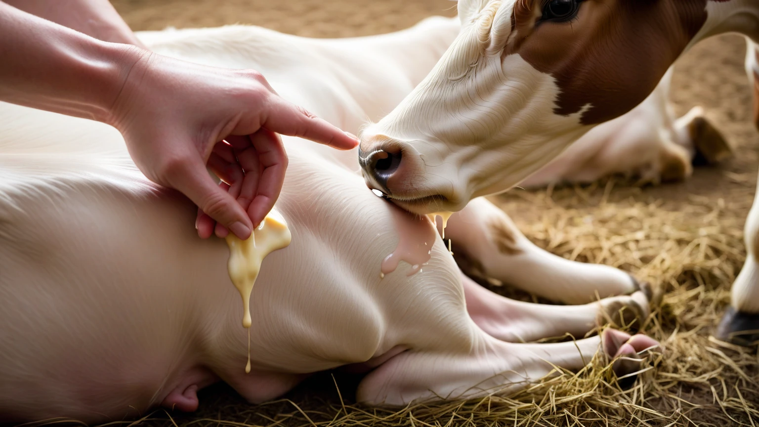 masterpiece, high quality, realistic, detailed background, (((cow, dog head))), (feral), (((wide hips))), ((((dog under cow crotch, equine penis, side crotch shot, anal, huge balls, cow on dog doggystyle)))), (masterpiece), best quality, 4k, 2k, ((((feral, duo, anal, doggystyle, dirty, dirt dog, urine in dog anus))))