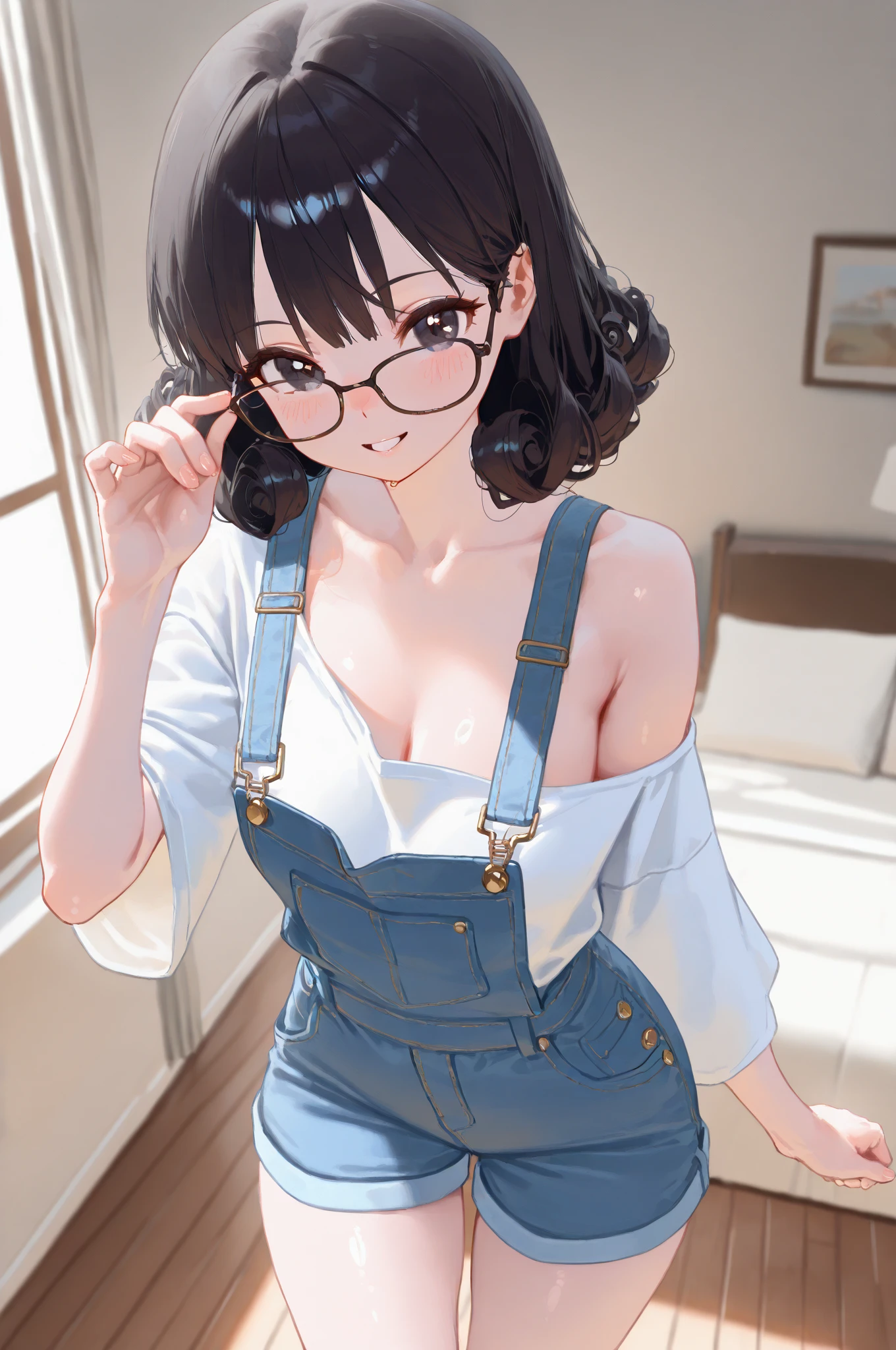 absurdres, highres, (ultra detailed:1.1), (1 girl:1.3), watercolor style, (soft blending:1.4), (dreamy washes:1.4), (delicate textures:1.4, BREAK (bokeh photography:1.3), soft focus, out-of-focus highlights, dreamy ambiance, mesmerizing depth, blurred edges, dynamic angle, more_details:1.5, ((masterpiece)), ((best quality)), (ultra-detailed), ((kawaii)), cute, (lovely), ((sexy)), (ero), ((extremely detailed)), 4K, (8K), best quality, (beautiful), anime style, upper body, close-up of face, detailed face, colorful, focus on the face, full body focus, ((in the cafe:1.3)), ((a piece of cake on the table )), night, a cute girl, 1girl, solo, sweater, jeans, ((beautiful very dark brown hair)), beautiful violet eyes, ((beautiful eyes with highlights:1.3)), white-skinned, ponytail, transparent hair, translucent hair, large breast, glasses, grin, smile, happy, sparkling effect, glitter effect, neon light, reflection effect,