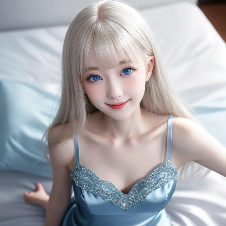 Tabletop, highest quality, (Realistic:1.2), Cute blonde girl , Fantasy tones, pale dull colors, shiny colors, magic circle, bubble, White smoke 、Clothes with shoulder tops