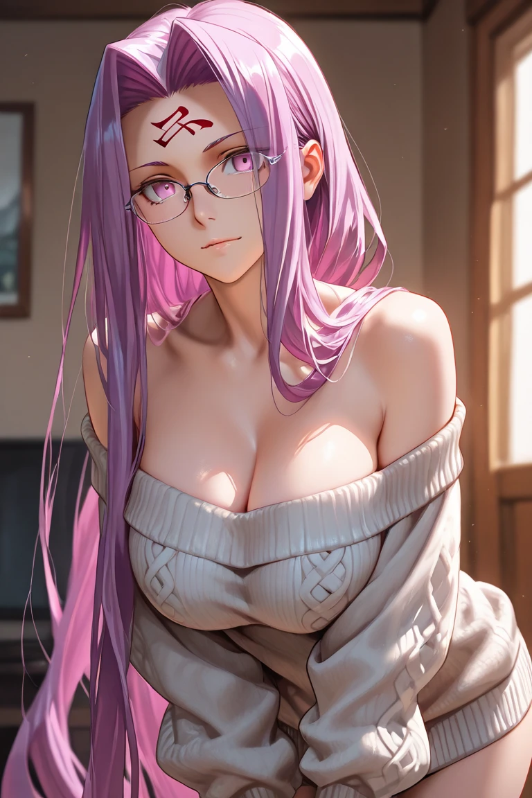 1girl, Best quality,Masterpiece,high resolution,Only, camisole, handsome,{Medusa_FGO:1.15},long_hair,purple_hair,very_long_hair,purple_eyes,blush_face,breasts,Big_breasts, camisole white, bedroom