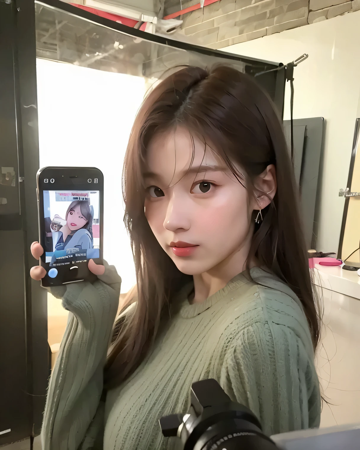 Minatozaki Sana, white skin, big and beautiful eyes, Full HD