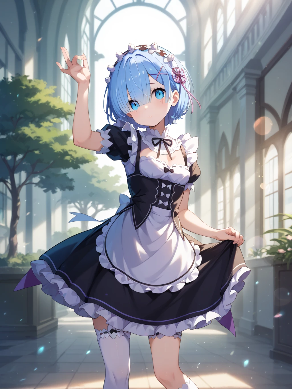 faruzan, aqua hair, blunt bangs, cowlick, (green eyes:1.5), hair between eyes, hair ornament, long hair, (symbol-shaped pupils:1.5), (triangle-shaped pupils:1.5), twintails, x hair ornament, (Beautiful,Huge_Breasts:1.3),
BREAK
, 1girl, solo, Standing in the garden, full body, full figure,
BREAK
, Garden,
BREAK
, bangle, bare shoulders, bracelet, dress, jewelry, short sleeves, shiny clothes,
BREAK
, official art, extremely detailed CG unity 8k wallpaper, perfect lighting, Colorful, (best_quality:1.0), ultra high res,4K, ultra-detailed, 8K, HDR, high resolution, absurdres:1.2, film grain, blurry background, (vibrant_color:1.2), (beautiful_face:1.5), (narrow waist),