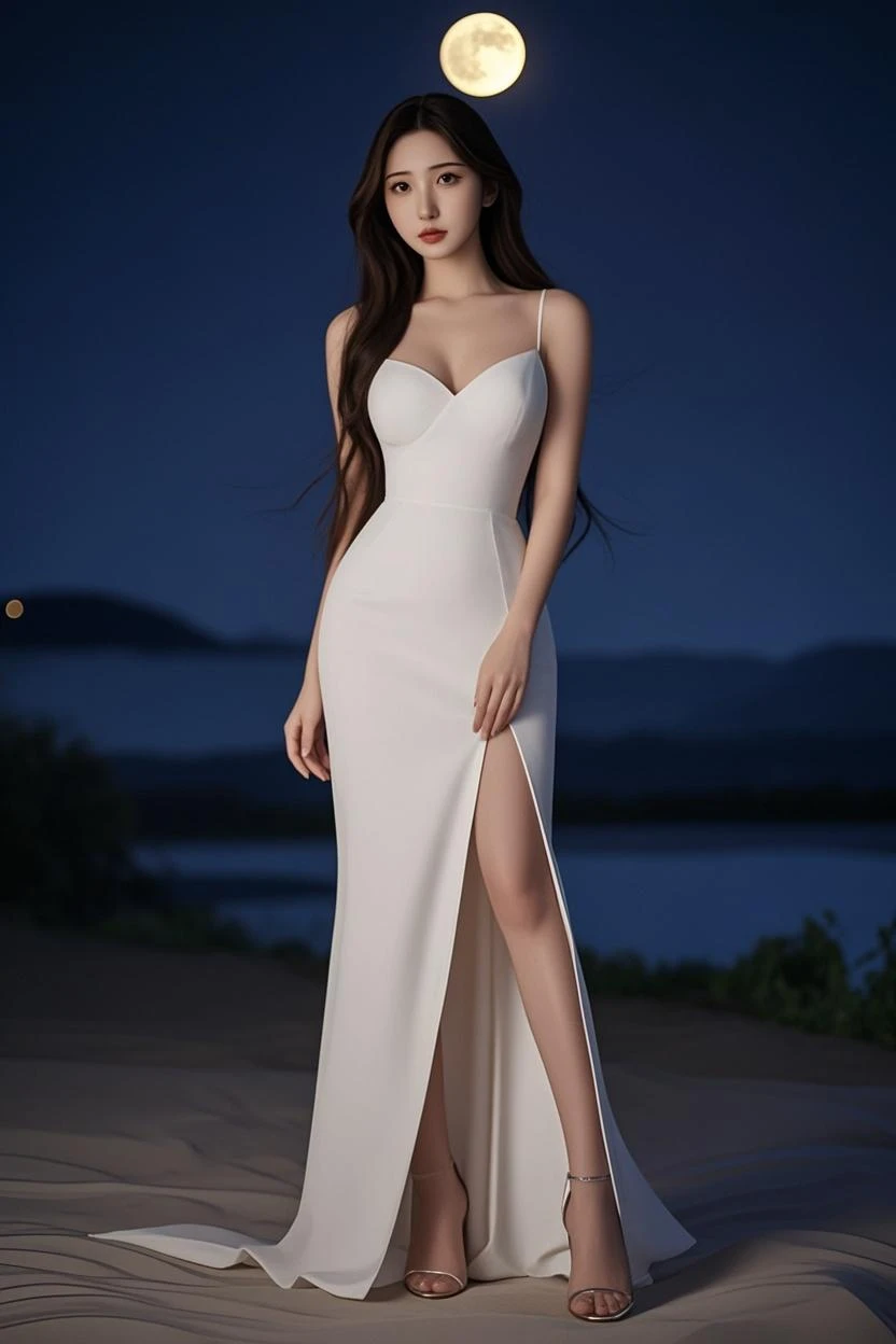 从头到脚full body shot,Standing posture,high-definition,masterpiece,An extremely tall, slender and plump woman,black hair,Extra long curly hair,Extra long curly hair垂落在地上,Extremely long hair,delicate face,Hydrating red lips,extremely tall height,Amazing body proportions,broad shoulders,extra large ,slender willow waist,wide hips,Extremely huge buttocks,Incredibly exaggerated and long legs,Super long big thick legs,Extremely long legs,Gorgeous crystal crown,Full body attire,Gorgeous princess maxi skirt,White,White厚底短靴,Smile,real person,City rooftops,rooftop,night,CG rendering,16K,looking at camera,The night view is beautiful,ultra high definition,Details are perfect,The picture is real,Ultimate picture quality,highest accuracy,8K resolution,dark shadow,8K, Yes ,ultra high definition,8K,full body shot。