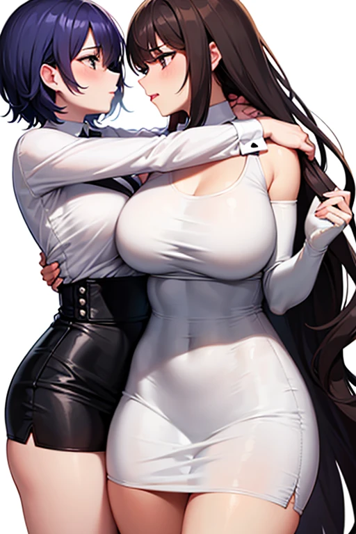 Thicc slutty grandma flirting together with thicc milf mother