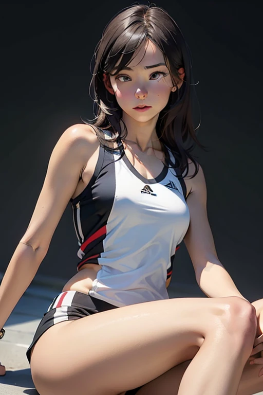 8k, highest quality, super high resolution, 1 woman, ponytail, 21 years old, (with a girl), top-quality beautiful girl, tennis court, outdoors, mouth slightly open, realistic, highly detailed CG integrated 8k wallpaper , Highly detailed, High resolution RAW color photography, Professional photography, Realistic portrait, Cinematic light, Beautifully detailed female, 21 years old, (D cup: 1.1), (Best quality: 1.4), super detail, high quality, table top, cityscape, ((masterpiece)), top quality, full body, alone, japanese woman, tall body, sexy body, sexy, seductive, top quality, table top , High resolution, (Photorealistic: 1.4), RAW photo, 1 beautiful girl, dynamic angle, female tennis player, skirt, small head, glowing skin, sweat, at the tennis venue, (Beautiful face in detail: 1.4) ,Detailed skin,Big eyes,Fine hair,Nice,Beautiful,Nice legs,