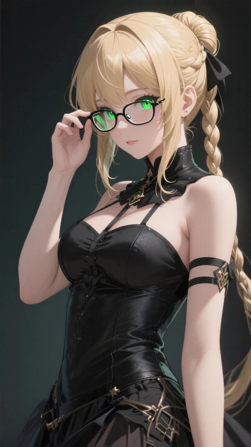(UHD, retina, masterpiece, accurate, anatomically correct, textured skin, super detail, high details, high quality, best quality, high res, 1080P, HD, 4K, 8k, 16k), (beautiful detailed blue eyes, beautiful detailed lips, extremely detailed eyes and face), studio lighting, physically-based rendering, vivid colors, (large sexy breasts, glamorous body), (see through dress), (portrait, side cut, shiny hair, shiny skin, blush), (bokeh), eye reflection,, dark atmosphere, highly detailed skin texture, extreme details, perfect breast, dark tanned skin, freckles,, ultra detailed skin texture, soft lights,pale skin, glasses