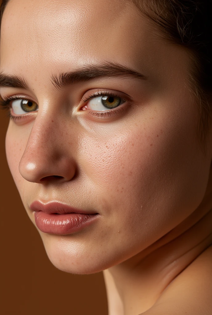 closeup photo of (CR-Mil4Azul-amironov73762:0.95) in gradient grey background, (oiled shiny skin:1.0), slick hair,
8k uhd, high quality,