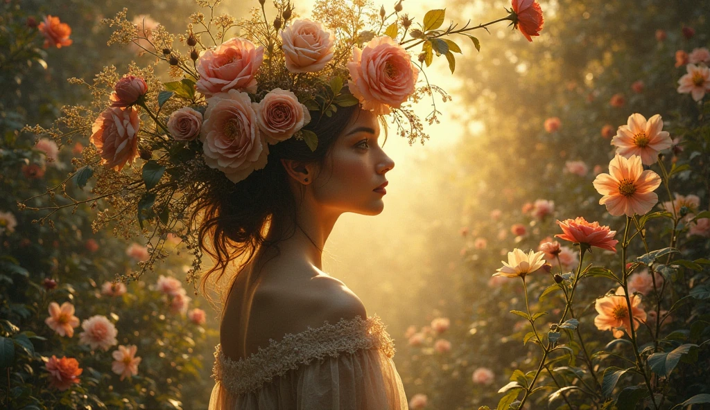 cinematic photo official art,unity 8k wallpaper,ultra detailed,aesthetic,masterpiece,best quality,photorealistic,entangle,mandala,tangle,entangle,1girl,cowboy shot,ecstasy of flower,dynamic angle,the most beautiful form of chaos,elegant,a brutalist designed,vivid colours,romanticism,atmospheric . 35mm photograph, film, bokeh, professional, 4k, highly detailed