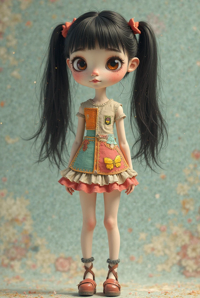 <hypernet:sdHypernetNendroid_10:1>,Big head doll, small body,Doll Body,Small hands, Short legs,small feet, No items in hand, A girl,White dress,red rose headpiece, Grey pleated skirt, (School uniform), (Knee-high socks), (White shoes),
golden glowing eyes , Flowers, Grass field <lora:bigHeadDoll_v01:1>
